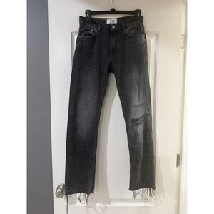 Free People Black Straight Leg Jeans